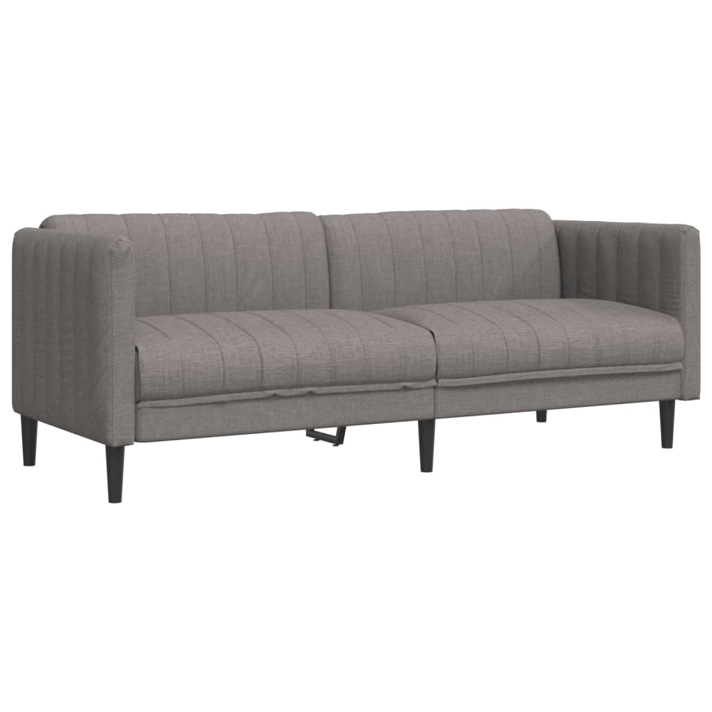 vidaXL Set de canapele, 2 piese, gri taupe, material vidaXL Set de canapele, 2 piese, gri taupe, material