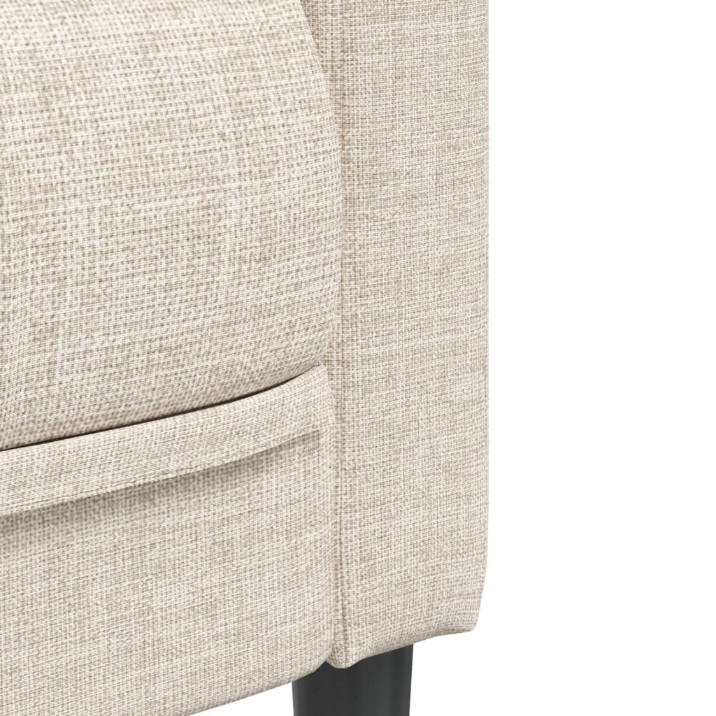 vidaXL Set de canapele, 2 piese, crem, material textil