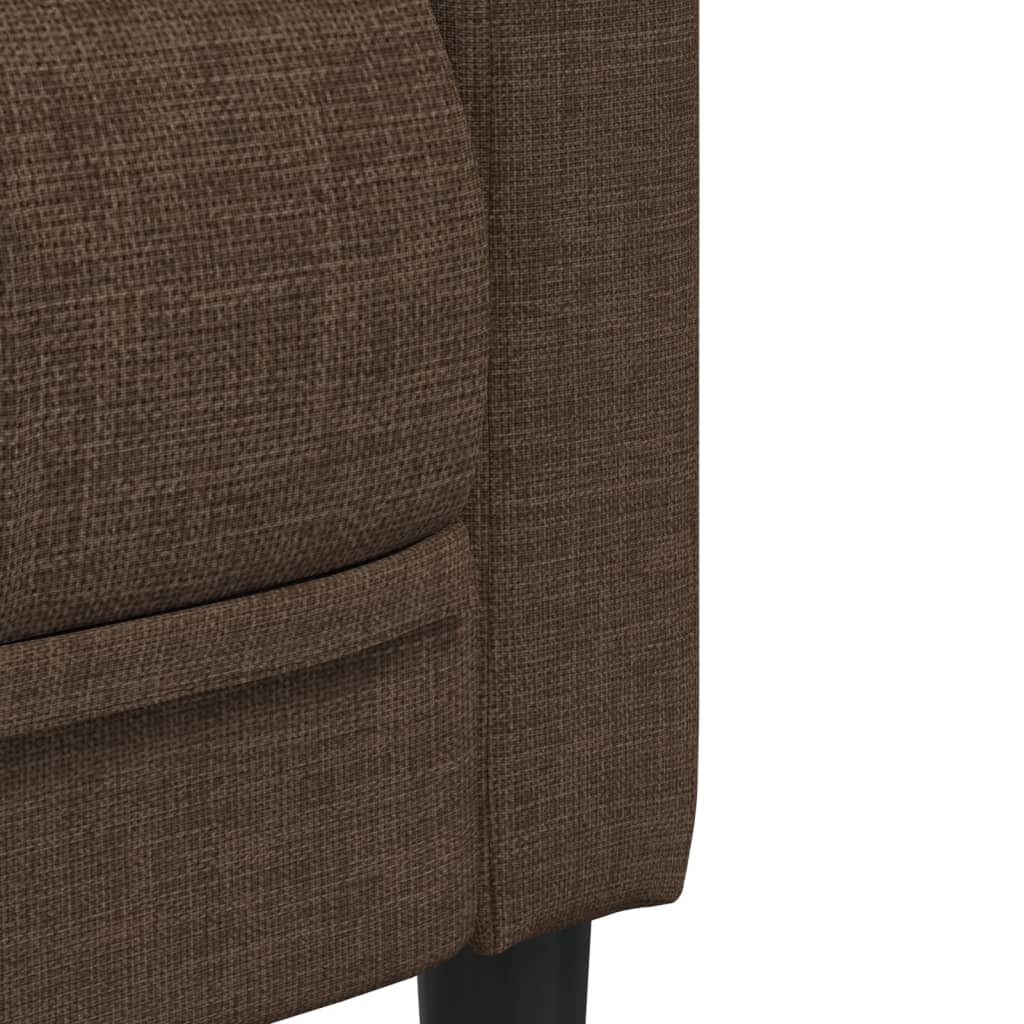 vidaXL Set de canapele, 2 piese, maro, textil vidaXL Set de canapele, 2 piese, maro, textil