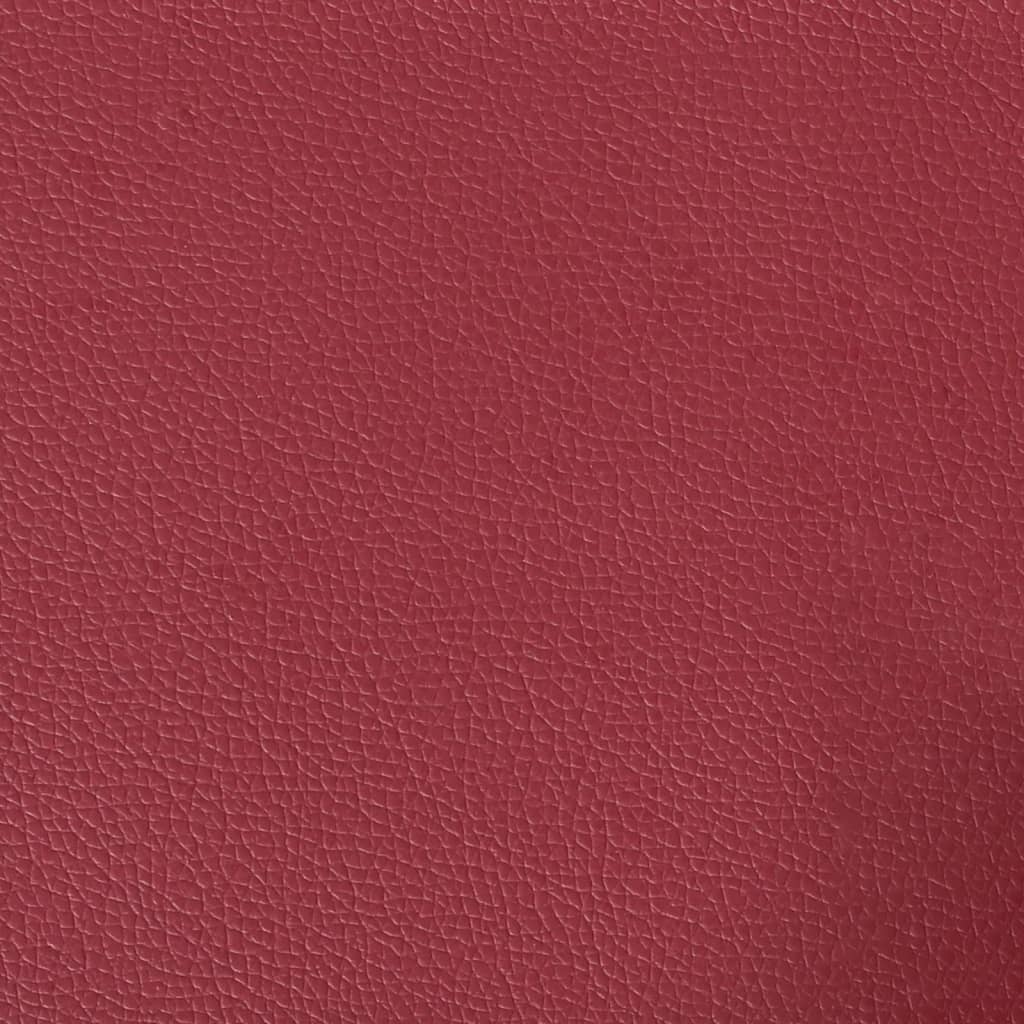 vidaXL Set canapele Chesterfield cu 2 locuri roșu vin piele eco.