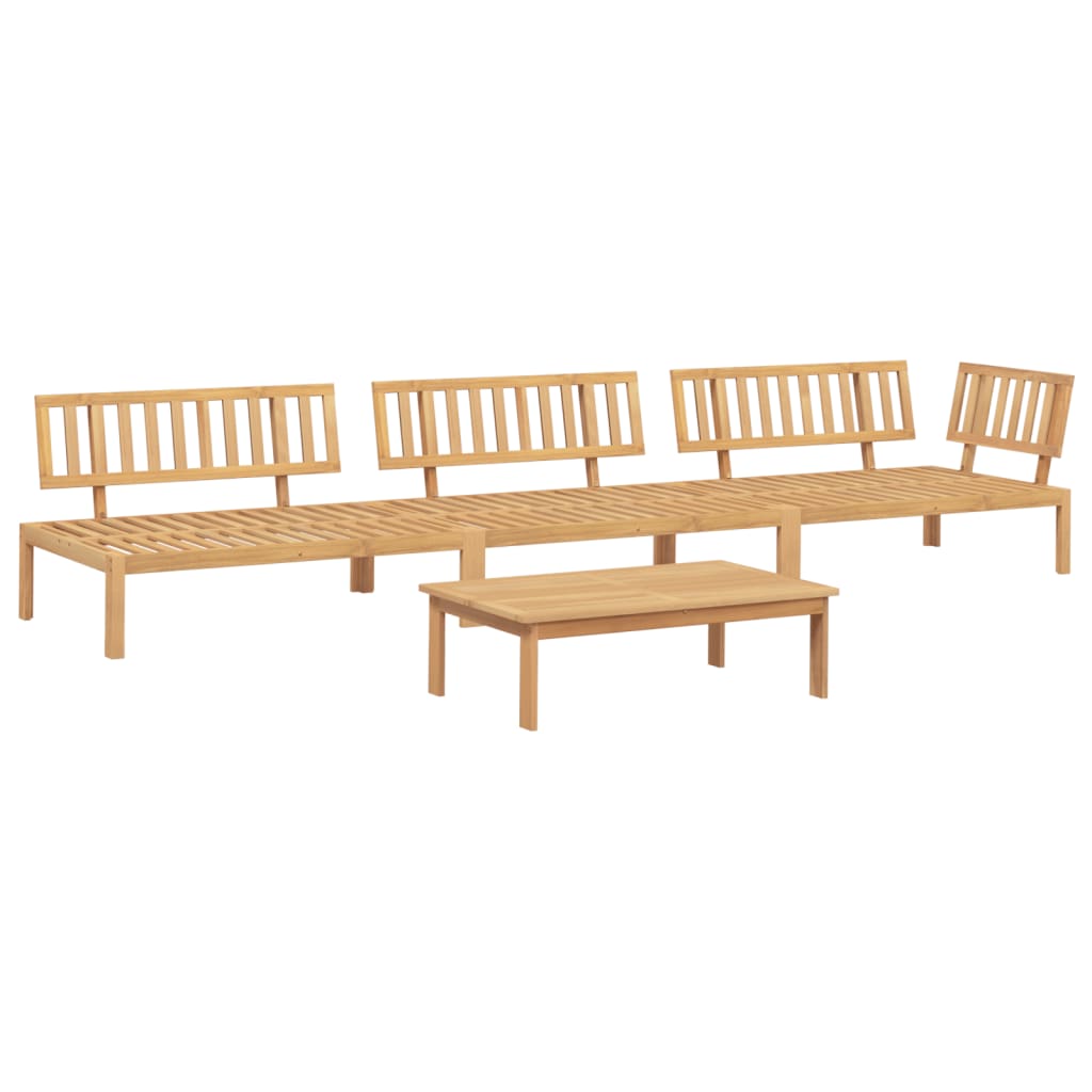 vidaXL Set canapea grădină din paleți, 4 piese, lemn masiv de acacia vidaXL Set canapea grădină din paleți, 4 piese, lemn masiv de acacia