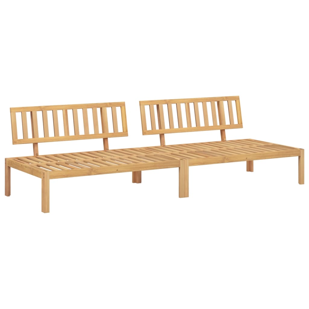 vidaXL Set canapele mijloc paleți de grădină 2 buc. lemn masiv acacia vidaXL Set canapele mijloc paleți de grădină 2 buc. lemn masiv acacia
