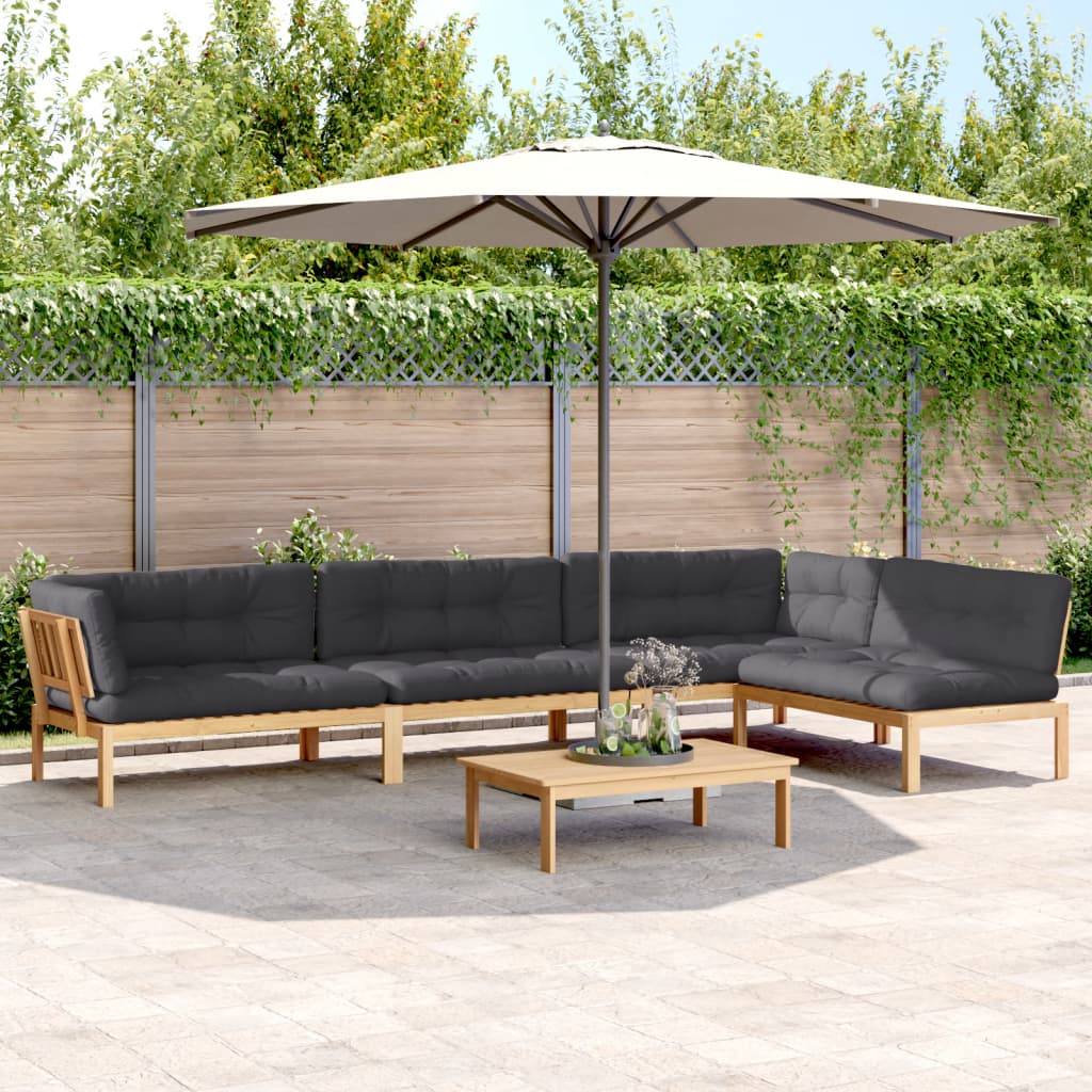 vidaXL Set canapele de grădină cu perne din paleți 5 piese lemn acacia vidaXL Set canapele de grădină cu perne din paleți 5 piese lemn acacia