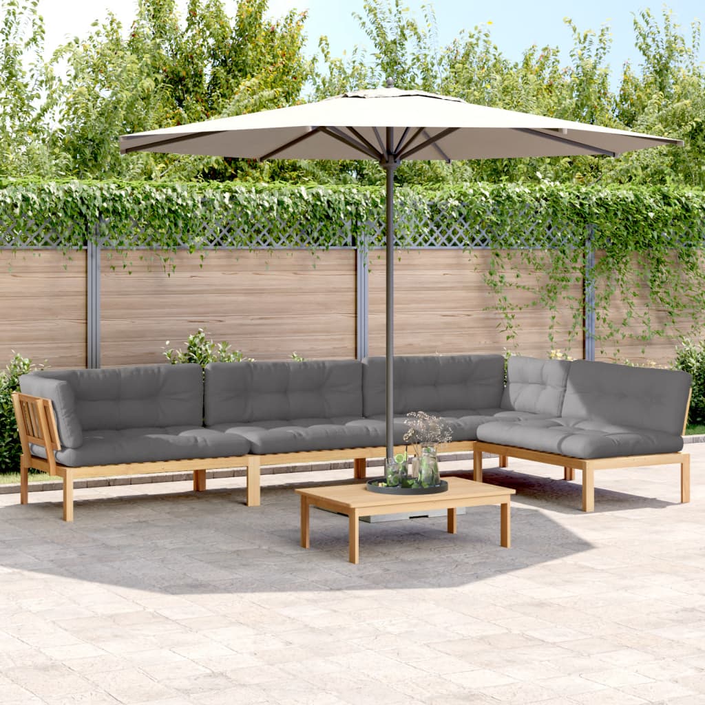 vidaXL Set canapele de grădină cu perne din paleți 5 piese lemn acacia vidaXL Set canapele de grădină cu perne din paleți 5 piese lemn acacia