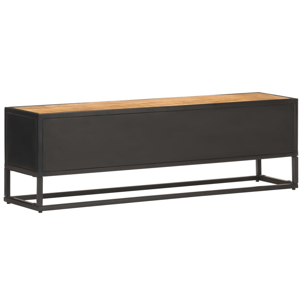 vidaXL Comodă TV cu ușă sculpată, 130 x 30 x 40 cm, lemn mango brut vidaXL Comodă TV cu ușă sculpată, 130 x 30 x 40 cm, lemn mango brut
