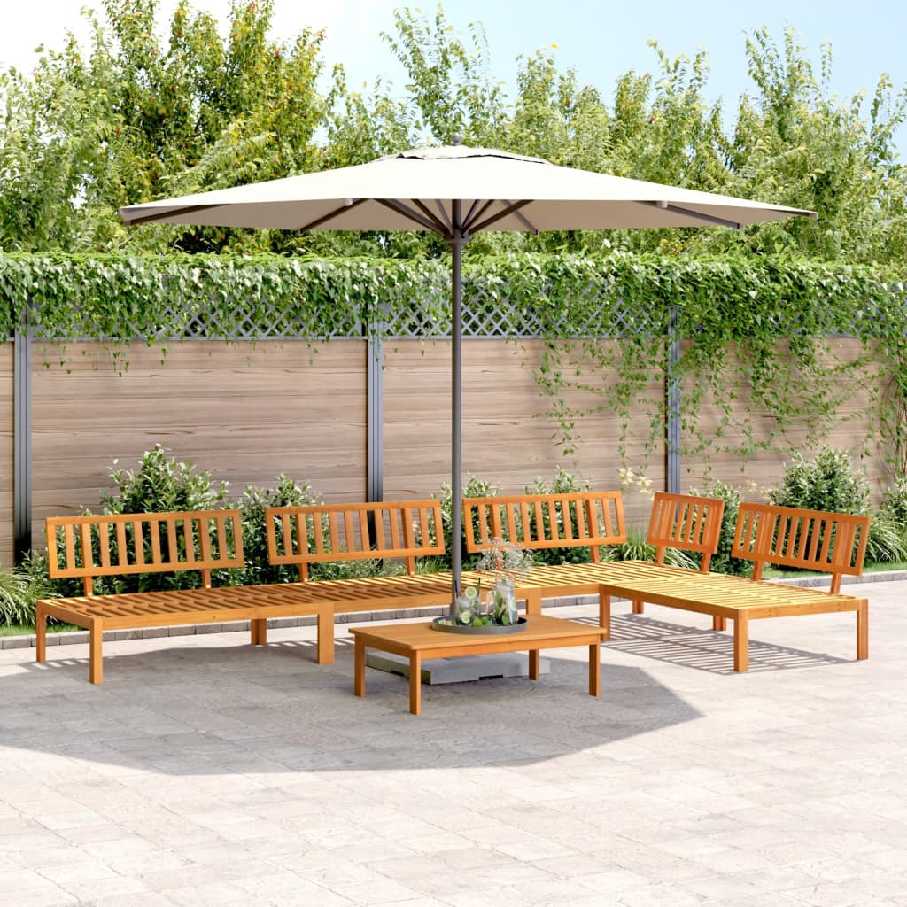 vidaXL Set canapea grădină din paleți, 5 piese, lemn masiv de acacia vidaXL Set canapea grădină din paleți, 5 piese, lemn masiv de acacia