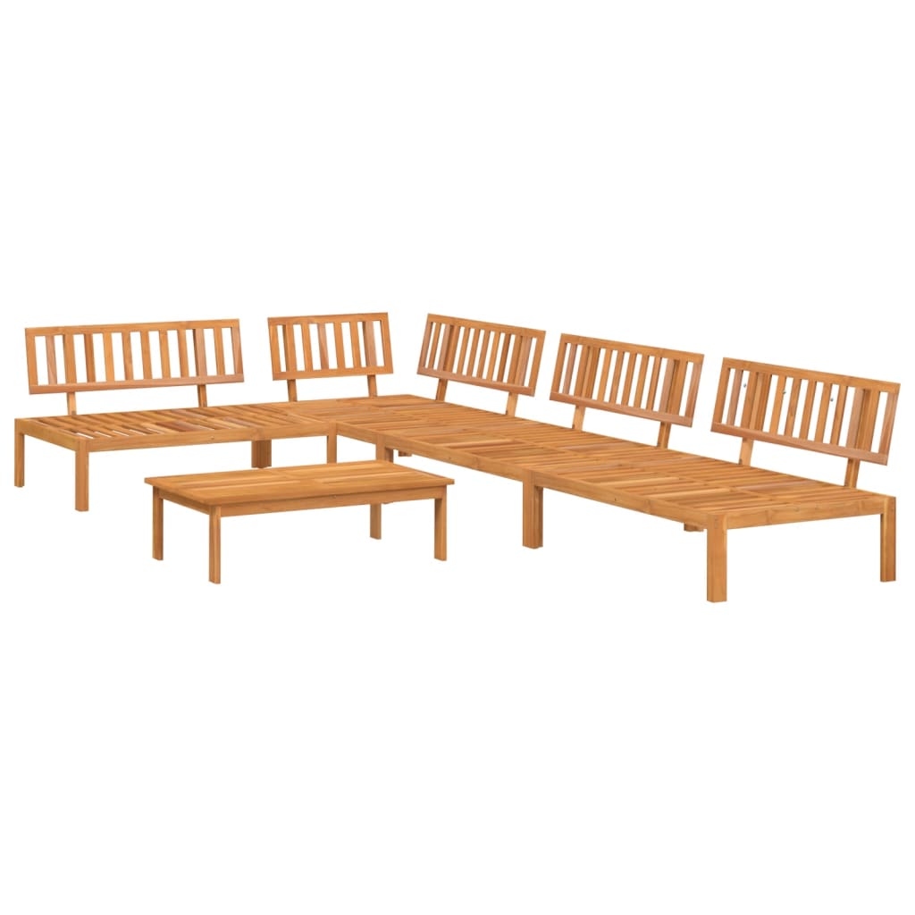 vidaXL Set canapea grădină din paleți, 5 piese, lemn masiv de acacia vidaXL Set canapea grădină din paleți, 5 piese, lemn masiv de acacia