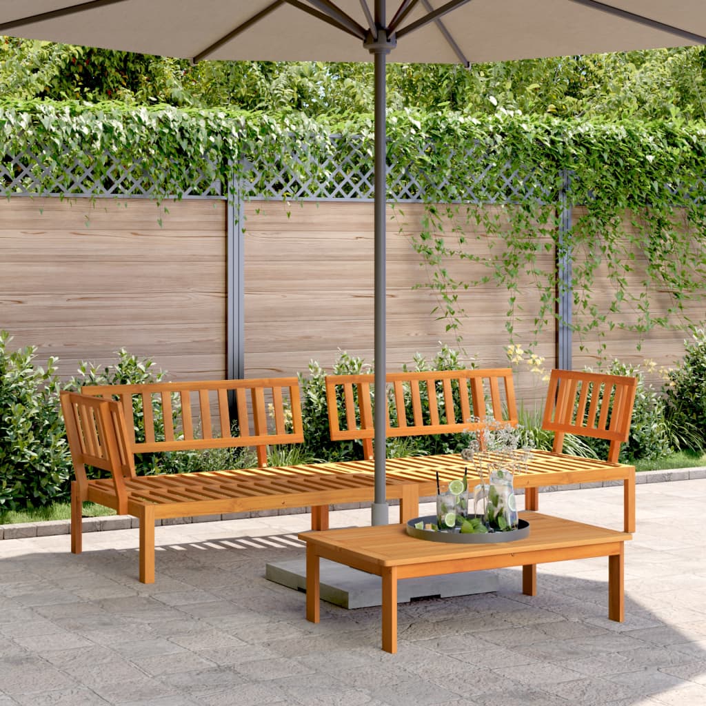 vidaXL Set canapele de colț paleți de grădină 2 buc. lemn masiv acacia vidaXL Set canapele de colț paleți de grădină 2 buc. lemn masiv acacia