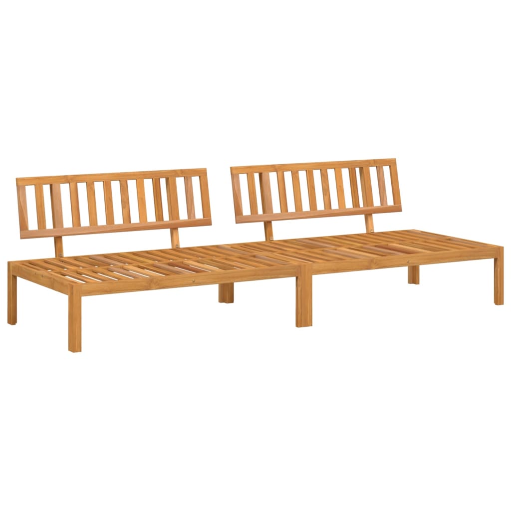 vidaXL Set canapele mijloc paleți de grădină 2 buc. lemn masiv acacia vidaXL Set canapele mijloc paleți de grădină 2 buc. lemn masiv acacia