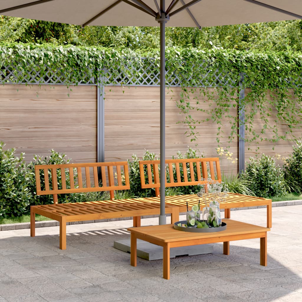 vidaXL Set canapele mijloc paleți de grădină 2 buc. lemn masiv acacia vidaXL Set canapele mijloc paleți de grădină 2 buc. lemn masiv acacia