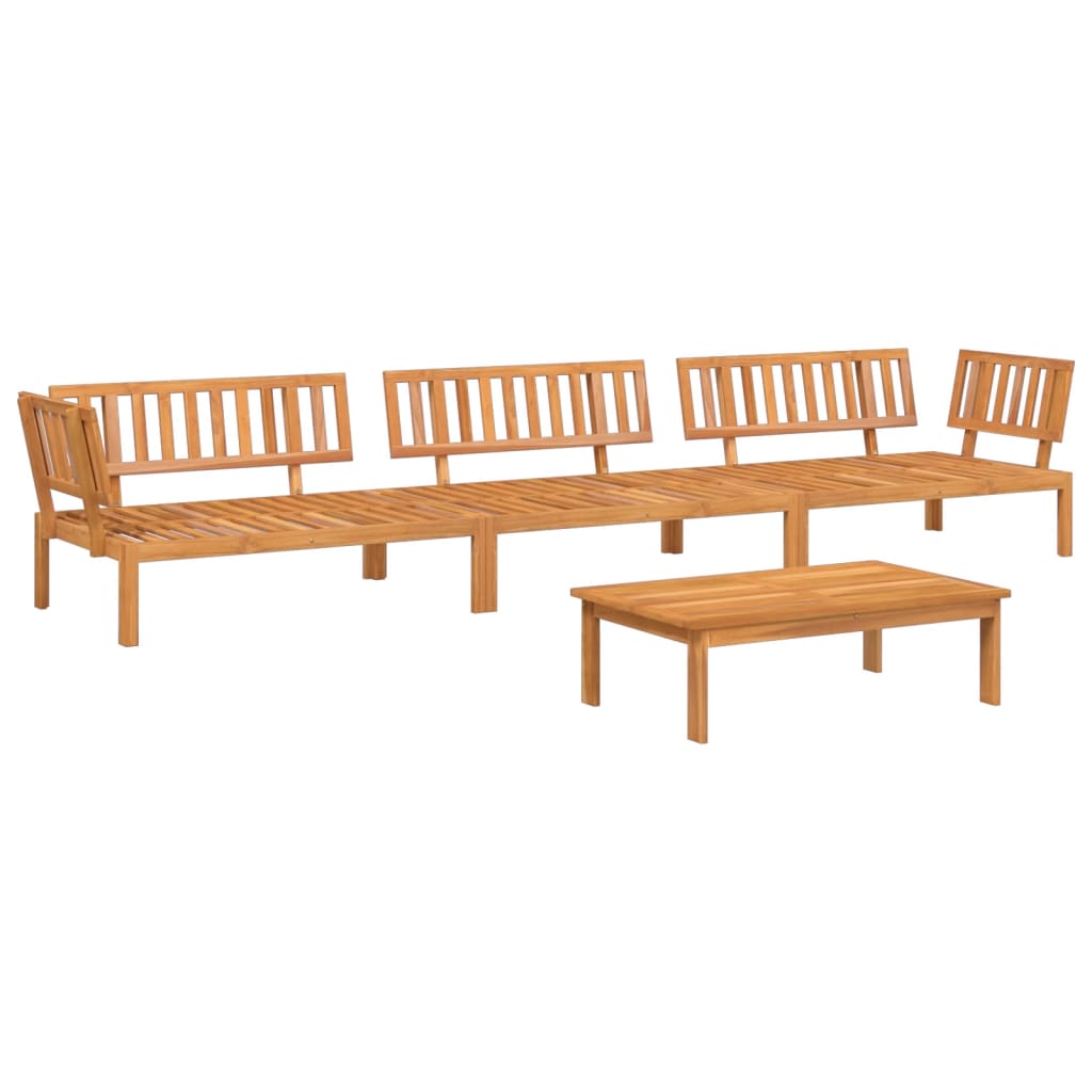 vidaXL Set canapea grădină din paleți, 4 piese, lemn masiv de acacia vidaXL Set canapea grădină din paleți, 4 piese, lemn masiv de acacia