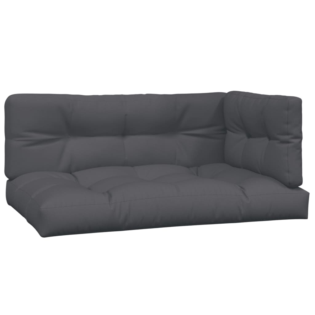 vidaXL Set canapele grădină cu perne din paleți, 3 piese, lemn acacia