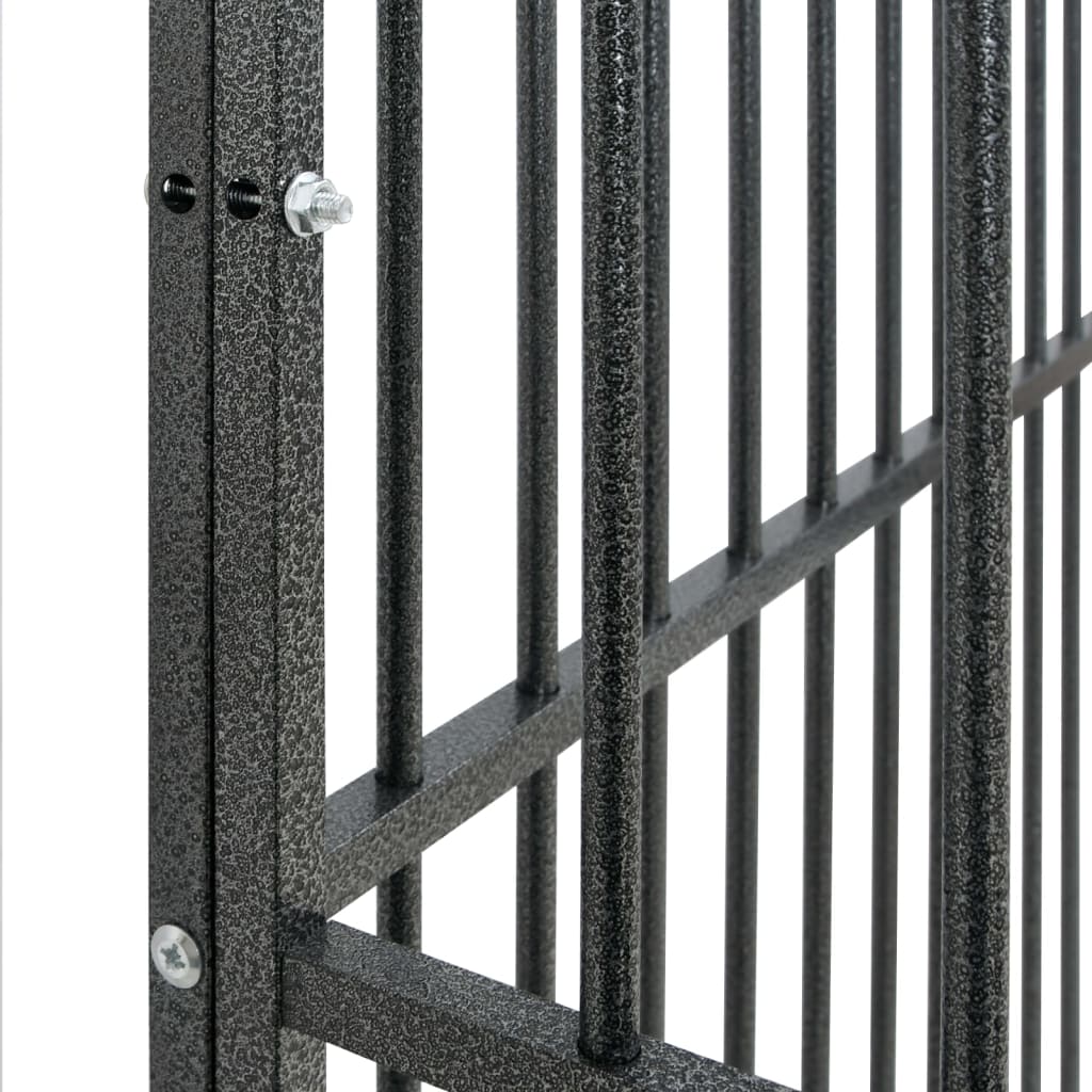 vidaXL Țarc pentru câini cu 20 panouri, negru, oțel galvanizat vidaXL Țarc pentru câini cu 20 panouri, negru, oțel galvanizat