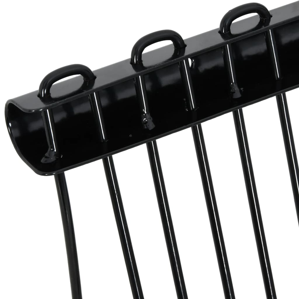 vidaXL Furcă cu 18 cuțite, negru, oțel vidaXL Furcă cu 18 cuțite, negru, oțel