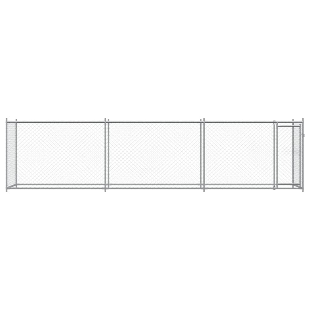 vidaXL Cușcă pentru câini cu ușă, gri, 6x2x1,5 m, oțel galvanizat vidaXL Cușcă pentru câini cu ușă, gri, 6x2x1,5 m, oțel galvanizat
