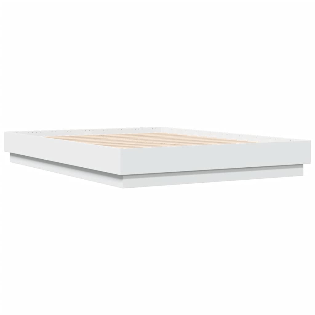 vidaXL Cadru de pat, alb, 120x190 cm, lemn prelucrat vidaXL Cadru de pat, alb, 120x190 cm, lemn prelucrat