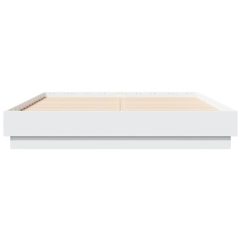 vidaXL Cadru de pat, alb, 120x190 cm, lemn prelucrat vidaXL Cadru de pat, alb, 120x190 cm, lemn prelucrat