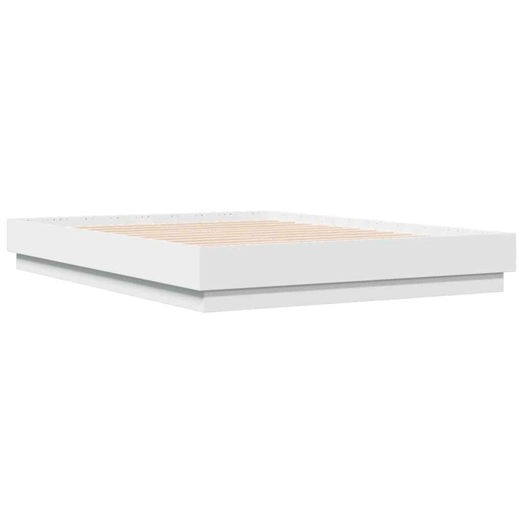 vidaXL Cadru de pat, alb, 120x190 cm, lemn prelucrat vidaXL Cadru de pat, alb, 120x190 cm, lemn prelucrat