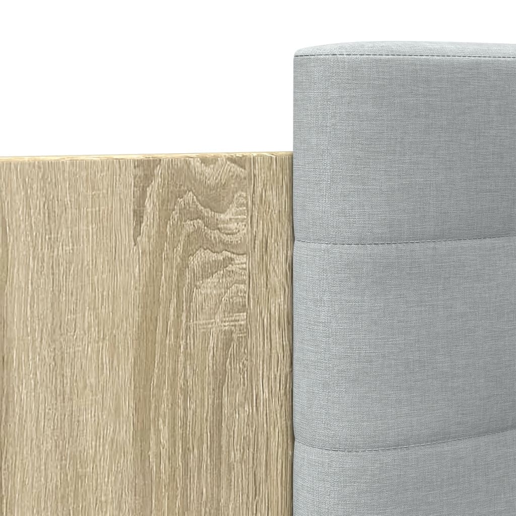 vidaXL Cadru de pat cu tăblie stejar sonoma 150x200 cm lemn prelucrat