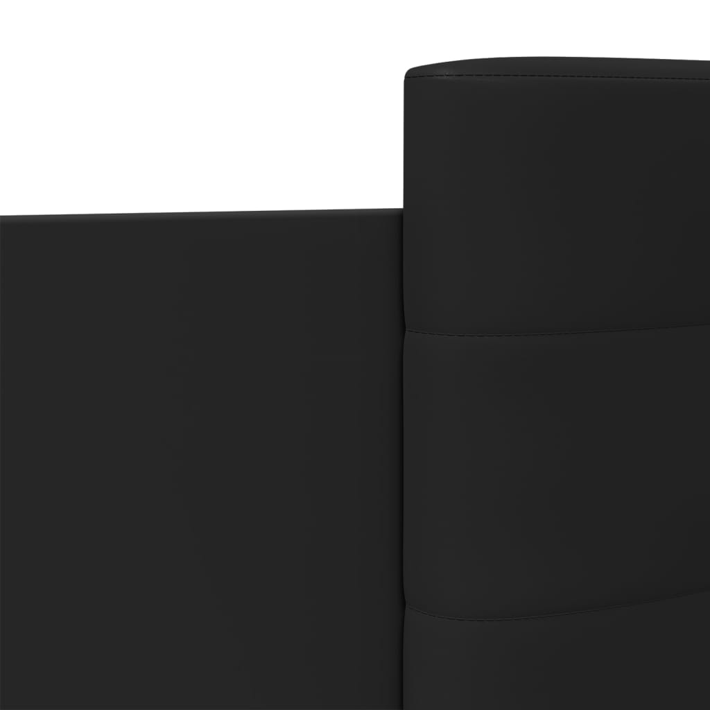 vidaXL Cadru de pat cu tăblie, negru, 75x190 cm, lemn prelucrat vidaXL Cadru de pat cu tăblie, negru, 75x190 cm, lemn prelucrat