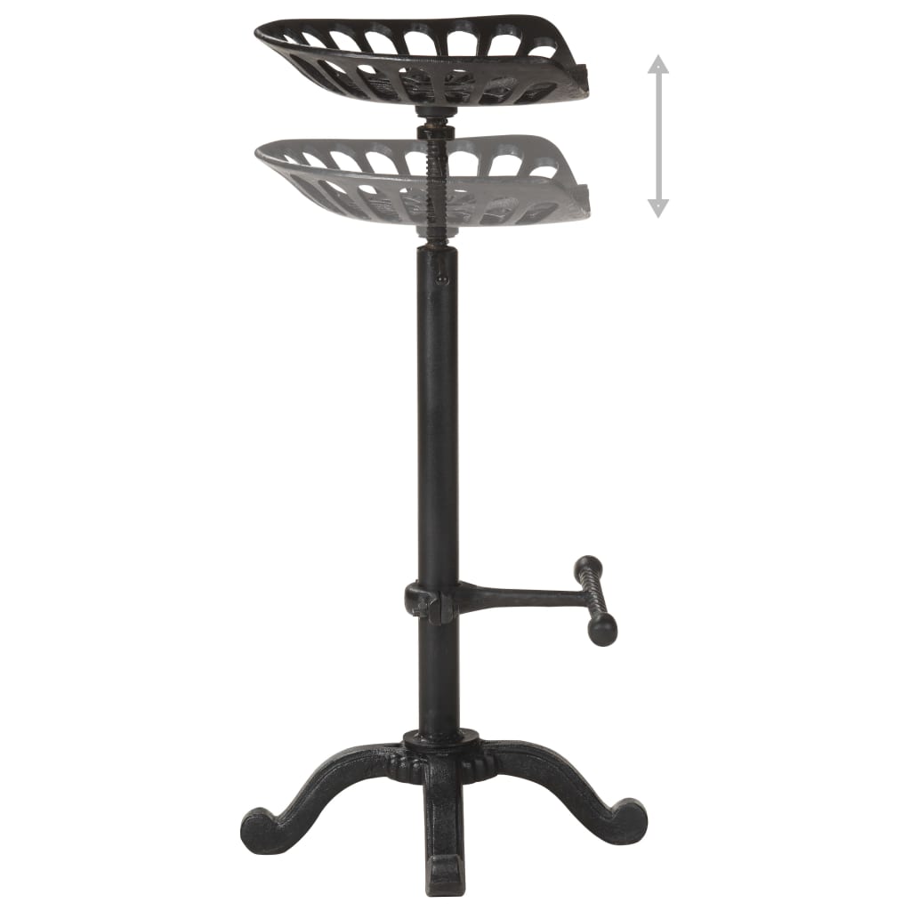 vidaXL Scaun de bar, negru, fontă vidaXL Scaun de bar, negru, fontă