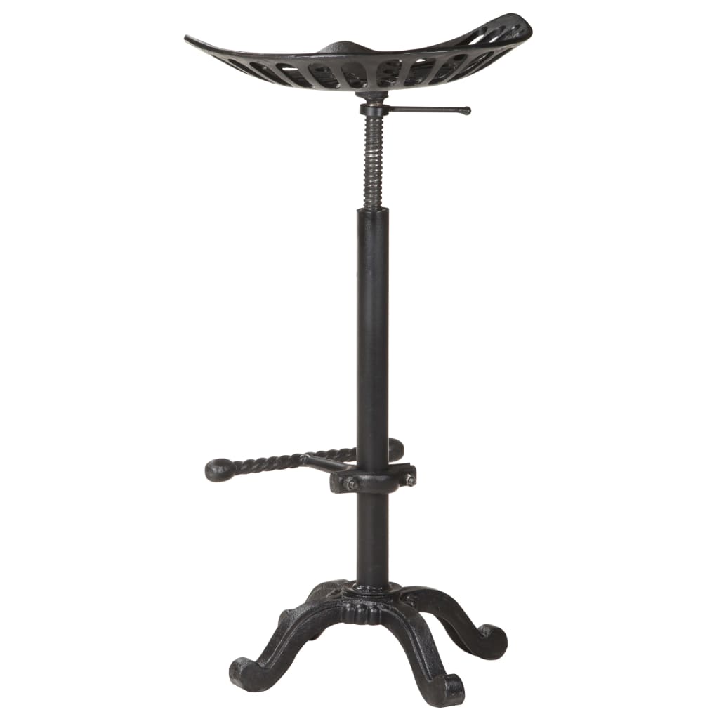 vidaXL Scaun de bar, negru, fontă vidaXL Scaun de bar, negru, fontă