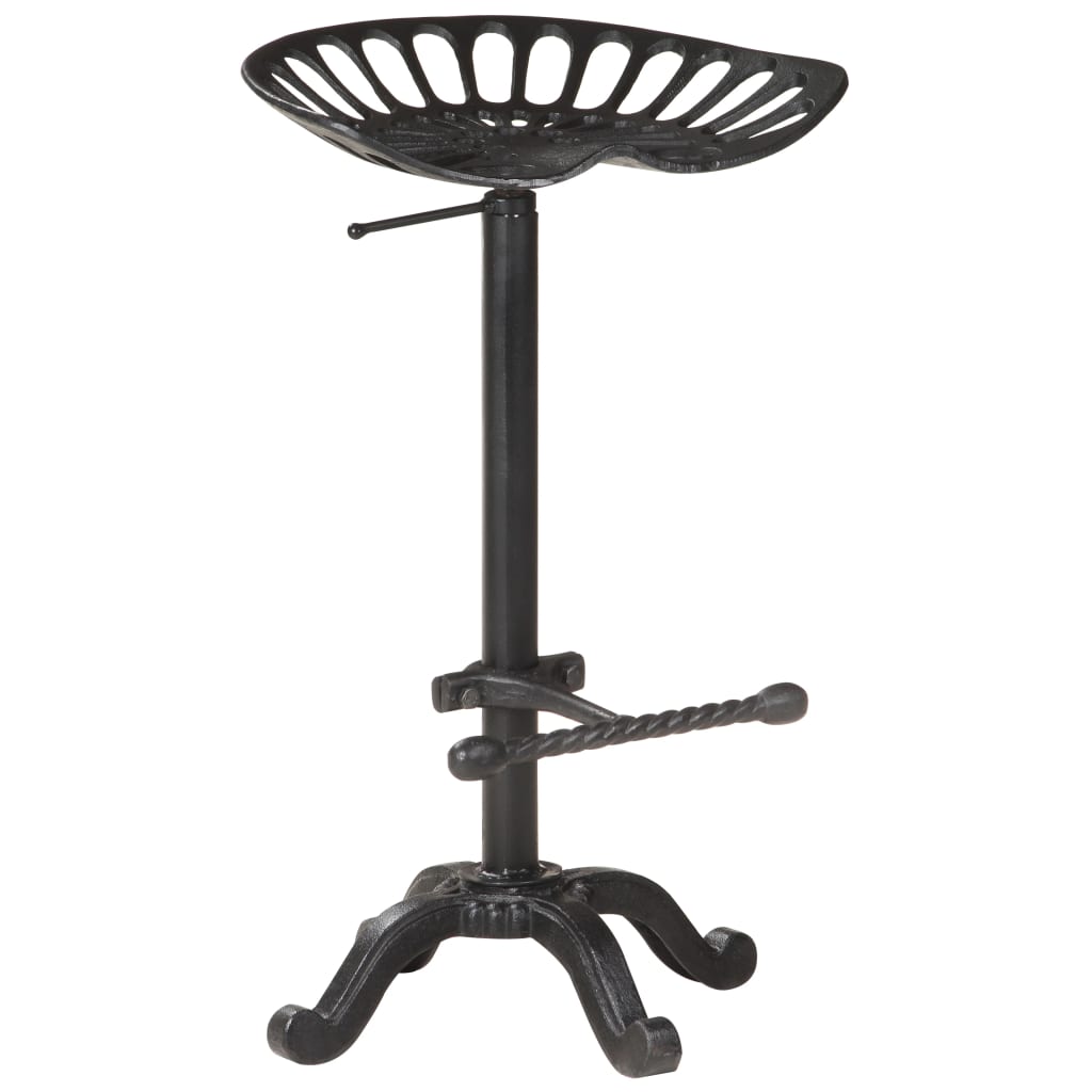 vidaXL Scaun de bar, negru, fontă vidaXL Scaun de bar, negru, fontă