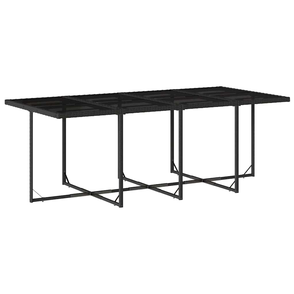 vidaXL Set mobilier de grădină cu perne, 9 piese, negru, poliratan vidaXL Set mobilier de grădină cu perne, 9 piese, negru, poliratan