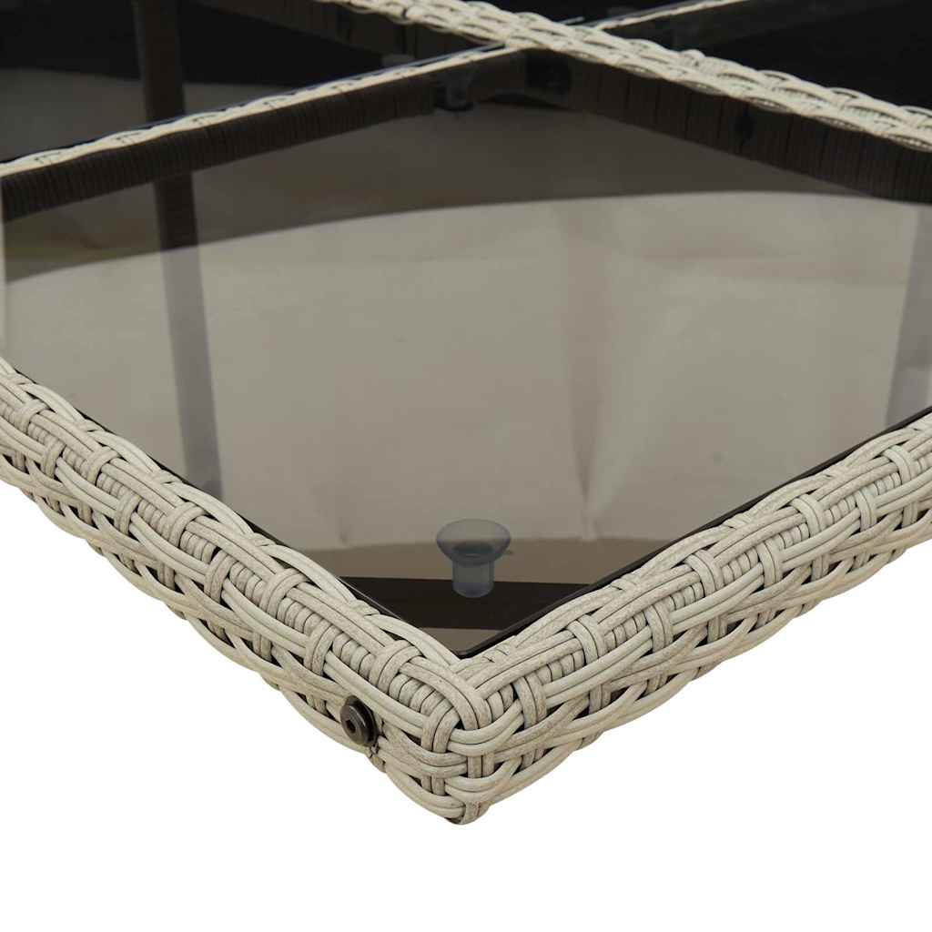 vidaXL Set mobilier grădină cu perne, 9 piese, gri deschis, poliratan vidaXL Set mobilier grădină cu perne, 9 piese, gri deschis, poliratan
