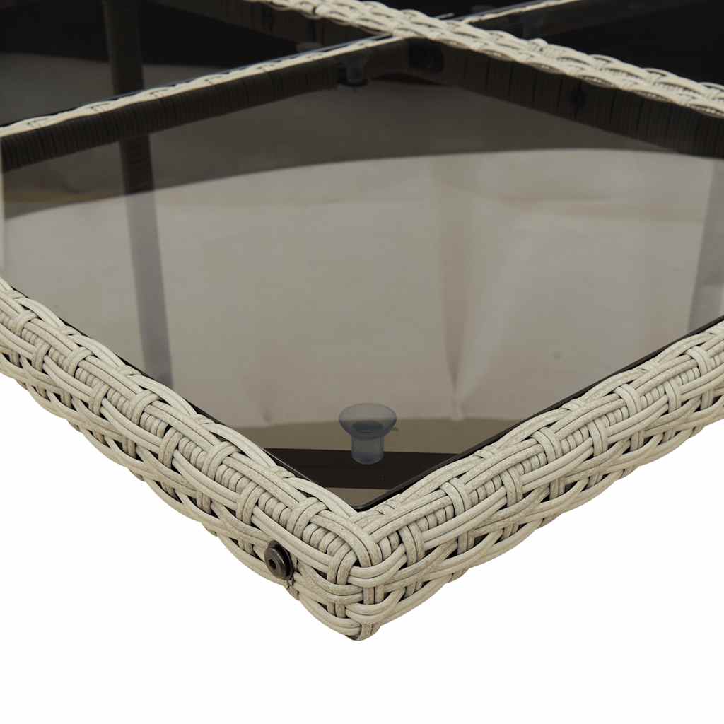 vidaXL Set mobilier grădină cu perne, 9 piese, gri deschis, poliratan