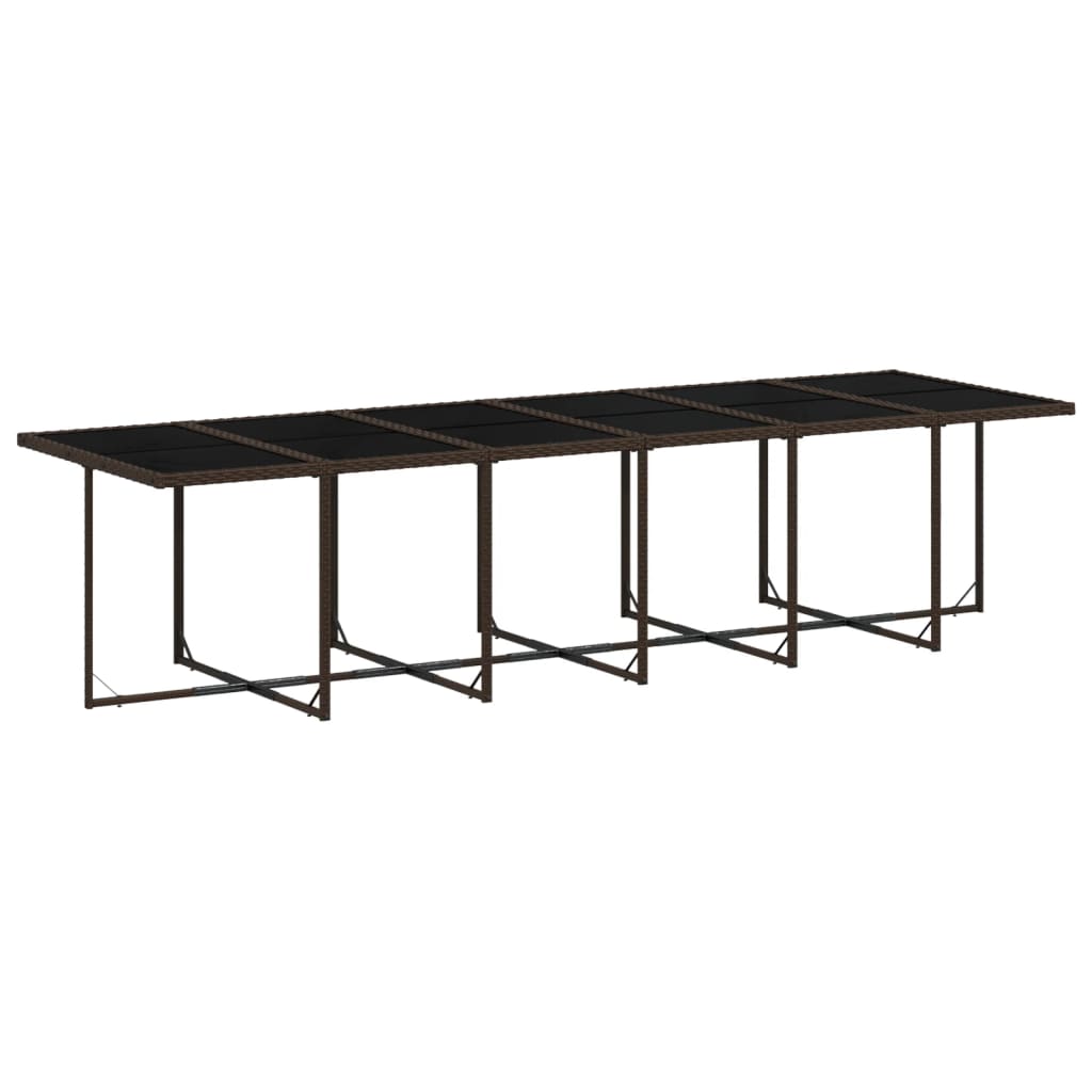 vidaXL Set mobilier de grădină, 13 piese, maro, cu perne, poliratan