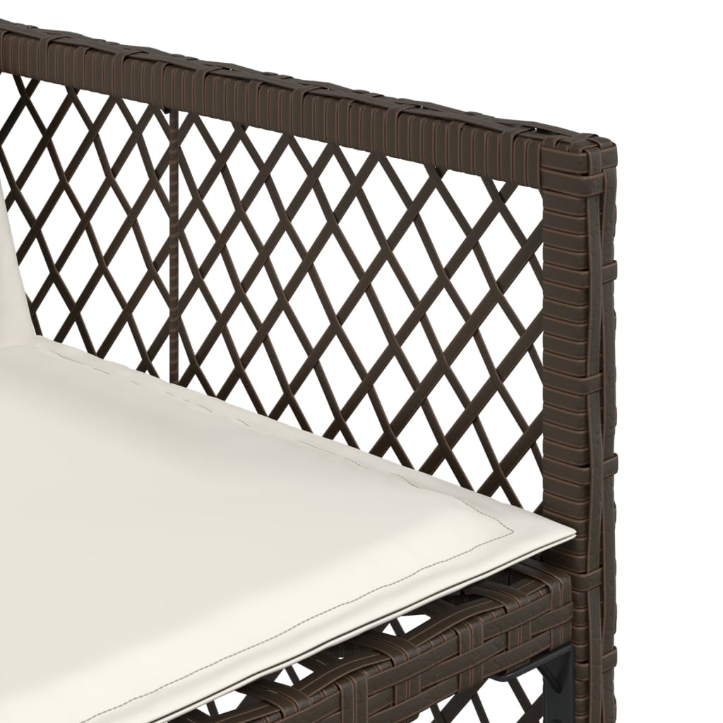 vidaXL Set mobilier de grădină, 13 piese, maro, cu perne, poliratan