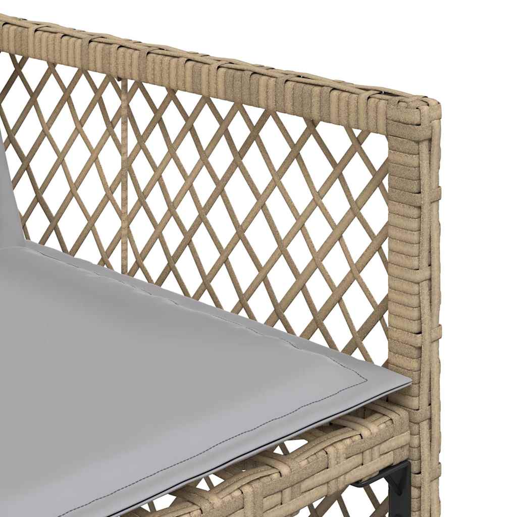 vidaXL Set mobilier grădină cu perne, 13 piese, bej combinat poliratan
