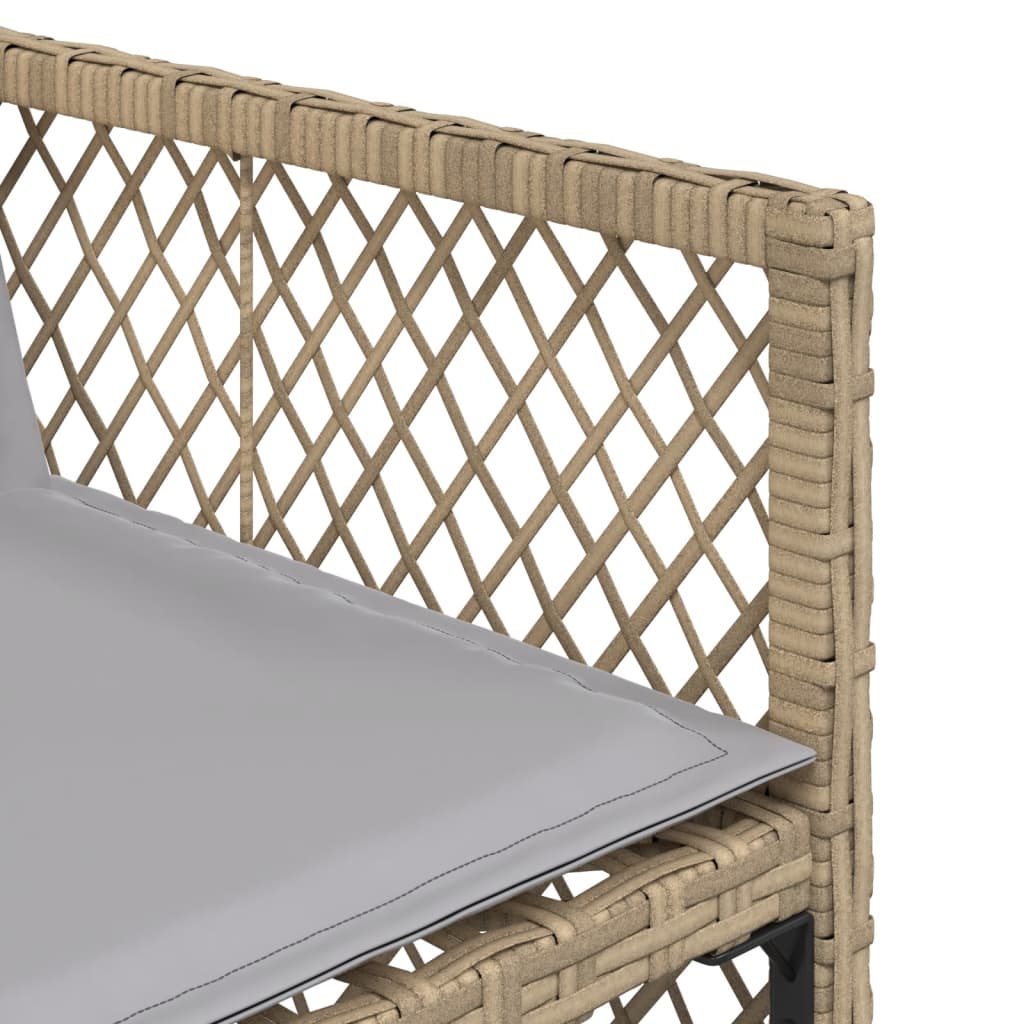 vidaXL Set mobilier grădină cu perne, 15 piese, bej combinat poliratan