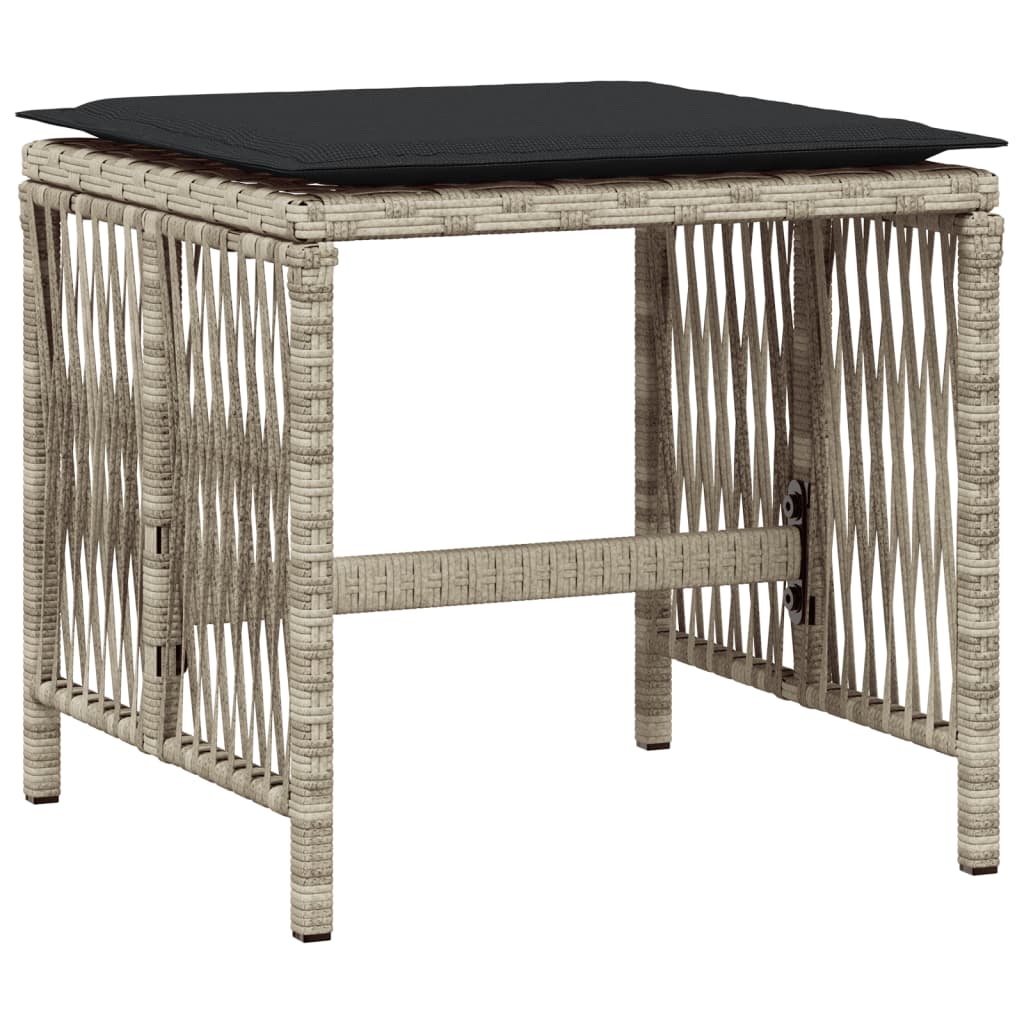 vidaXL Set mobilier grădină cu perne, 9 piese, gri deschis, poliratan vidaXL Set mobilier grădină cu perne, 9 piese, gri deschis, poliratan