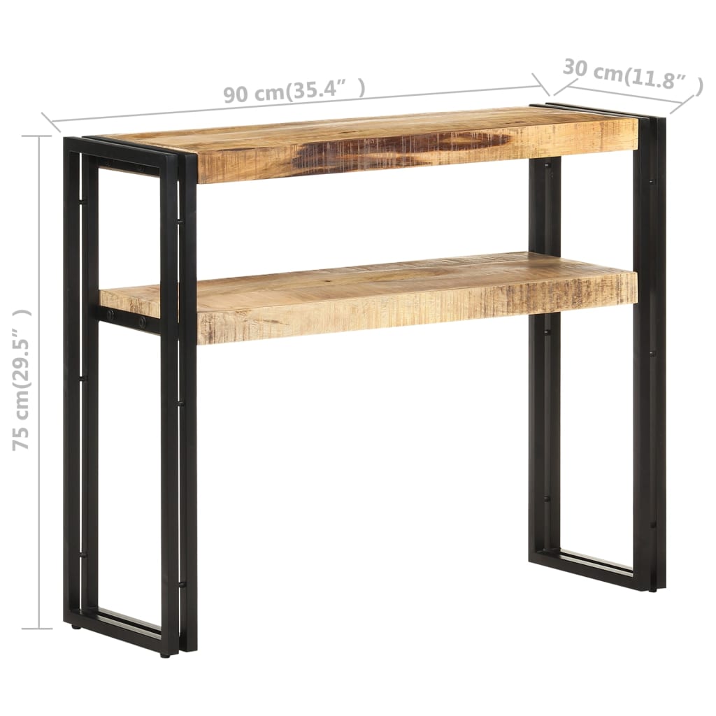 vidaXL Masă consolă, 90x30x75 cm, lemn de mango nefinisat vidaXL Masă consolă, 90x30x75 cm, lemn de mango nefinisat