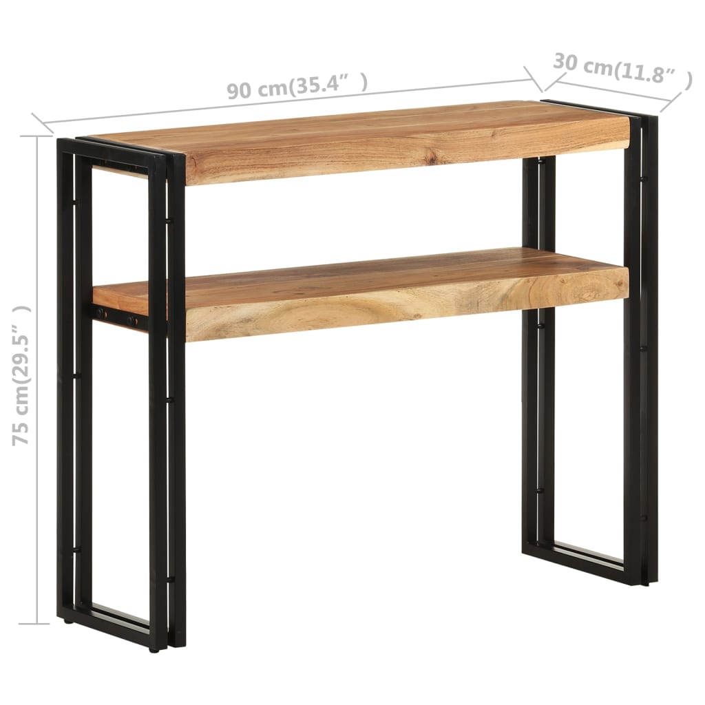 vidaXL Masă consolă, 90x30x75 cm, lemn masiv de acacia vidaXL Masă consolă, 90x30x75 cm, lemn masiv de acacia