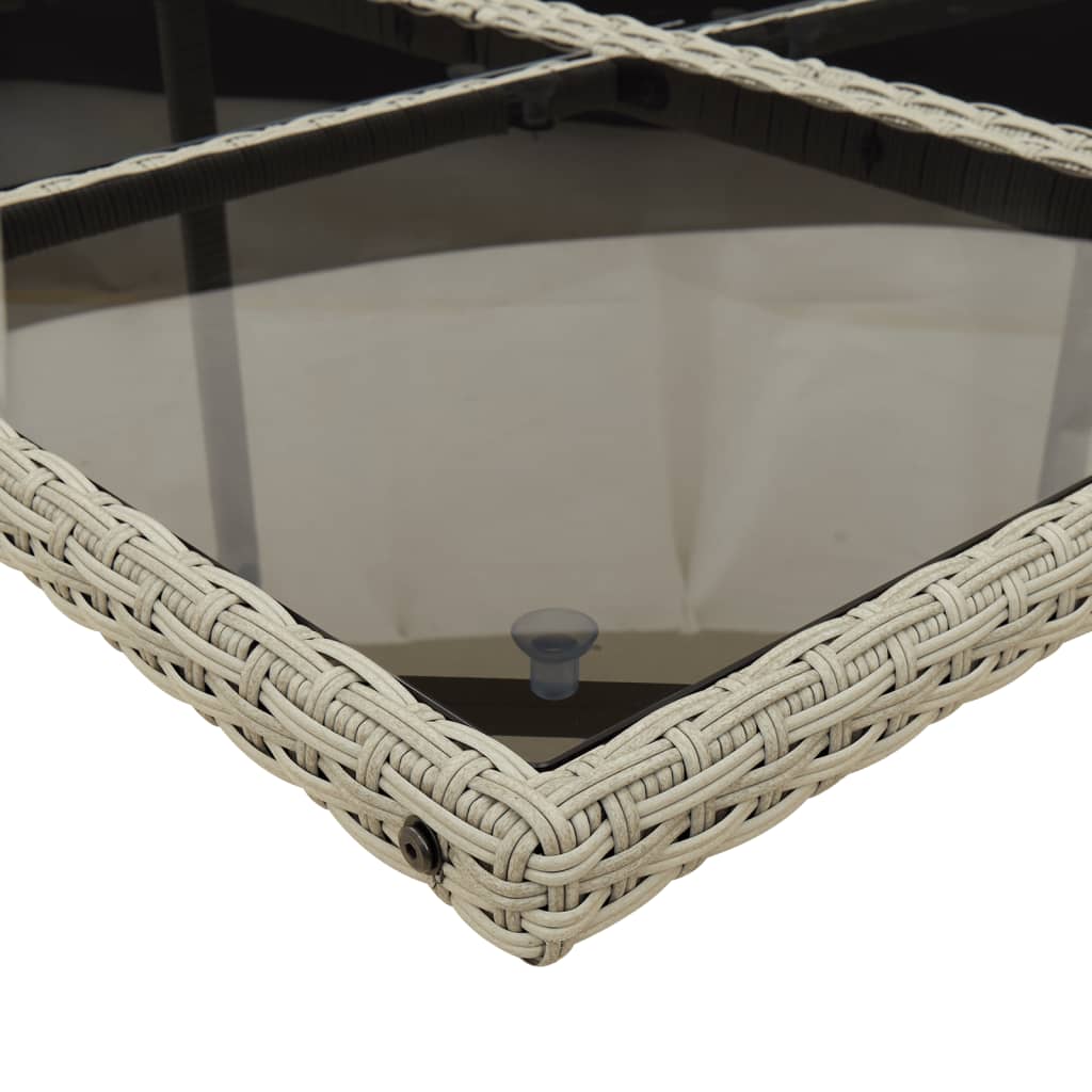 vidaXL Set mobilier grădină cu perne, 9 piese, gri deschis, poliratan vidaXL Set mobilier grădină cu perne, 9 piese, gri deschis, poliratan