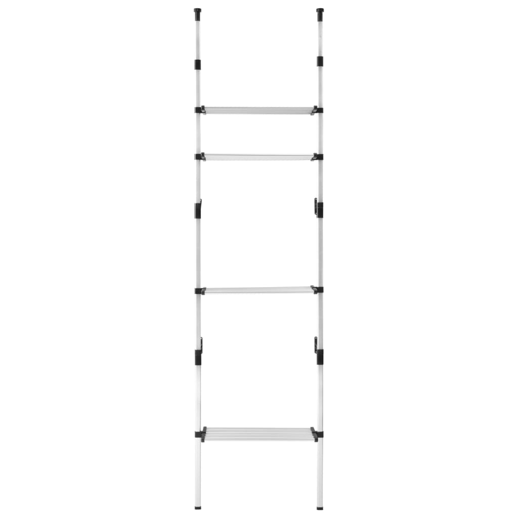 vidaXL Sistem de șifonier telescopic cu rafturi, aluminiu vidaXL Sistem de șifonier telescopic cu rafturi, aluminiu