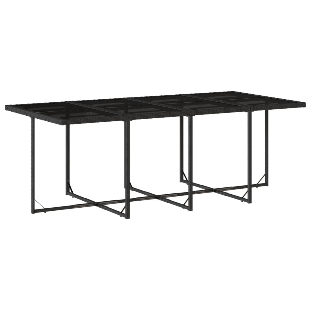 vidaXL Set mobilier de grădină cu perne, 9 piese, negru, poliratan vidaXL Set mobilier de grădină cu perne, 9 piese, negru, poliratan