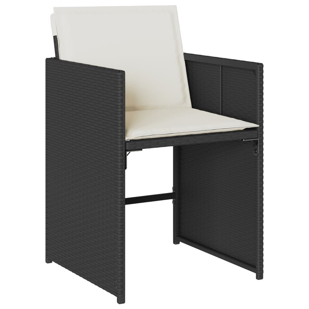 vidaXL Set mobilier de grădină cu perne, 9 piese, negru, poliratan vidaXL Set mobilier de grădină cu perne, 9 piese, negru, poliratan