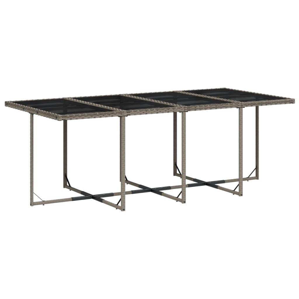 vidaXL Set mobilier grădină cu perne, 9 piese, gri, poliratan vidaXL Set mobilier grădină cu perne, 9 piese, gri, poliratan
