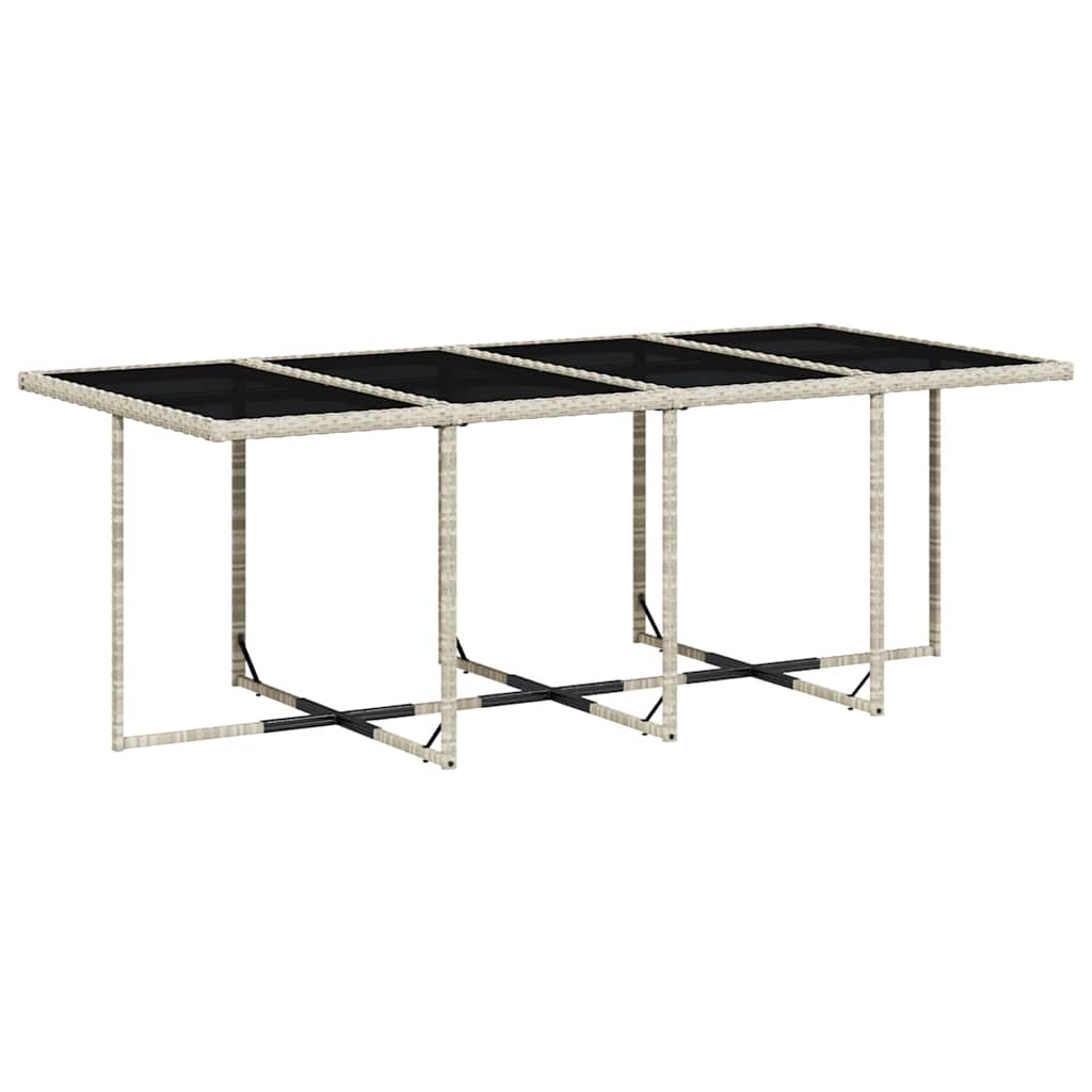 vidaXL Set mobilier grădină cu perne, 9 piese, gri deschis, poliratan