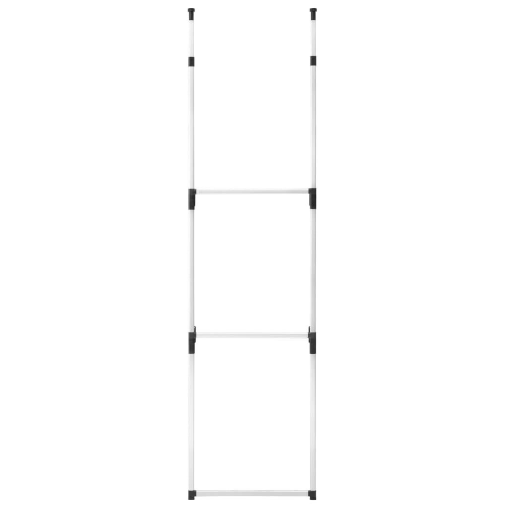 vidaXL Sistem de garderobă telescopic, cu bare, aluminiu
