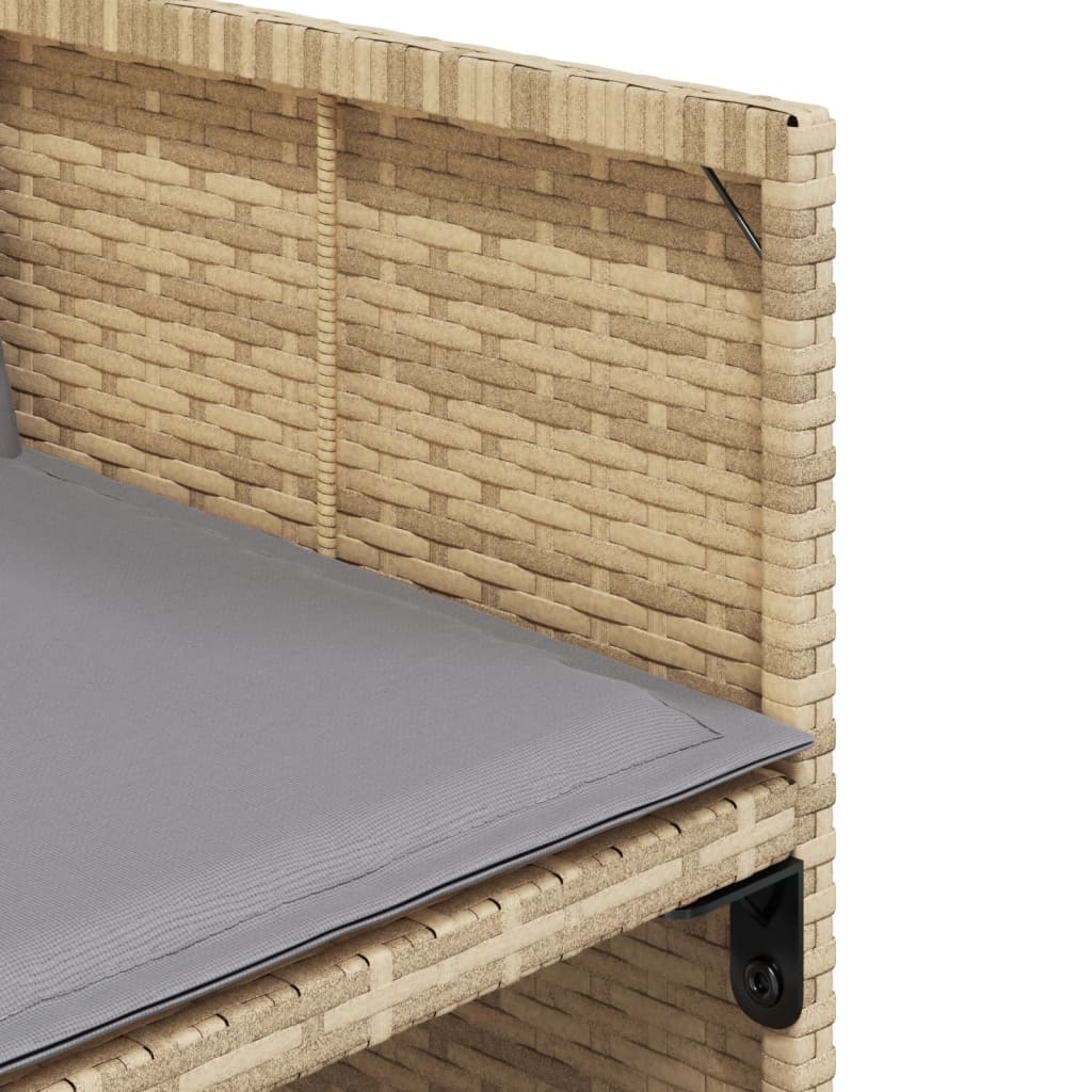vidaXL Set mobilier grădină cu perne, 13 piese, bej combinat poliratan