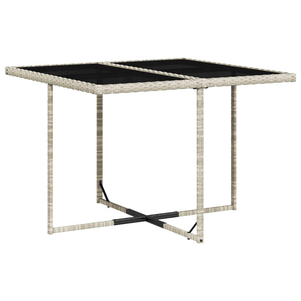 vidaXL Set mobilier grădină cu perne, 9 piese, gri deschis, poliratan