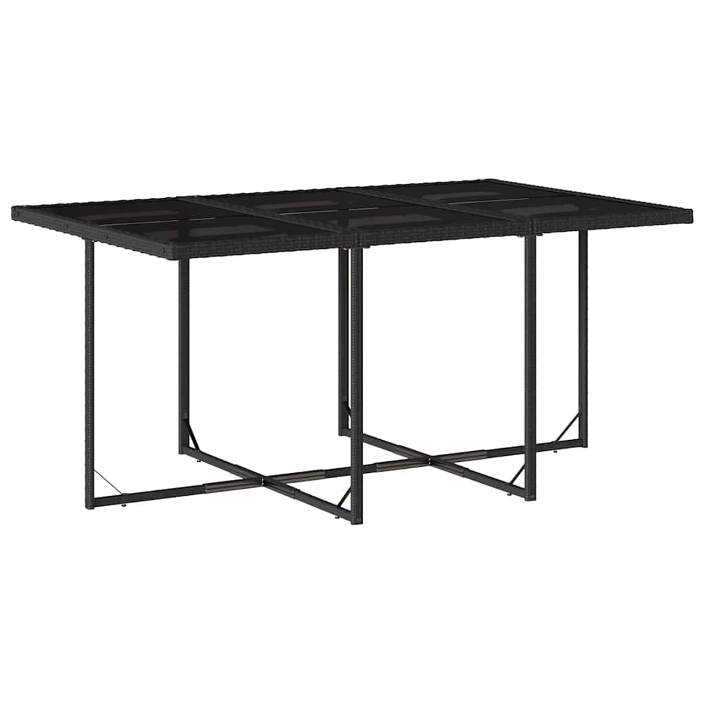 vidaXL Set mobilier de grădină cu perne, 7 piese, negru, poliratan vidaXL Set mobilier de grădină cu perne, 7 piese, negru, poliratan