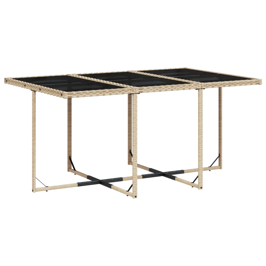 vidaXL Set mobilier pentru grădină, 7 piese, cu perne, bej, poliratan vidaXL Set mobilier pentru grădină, 7 piese, cu perne, bej, poliratan