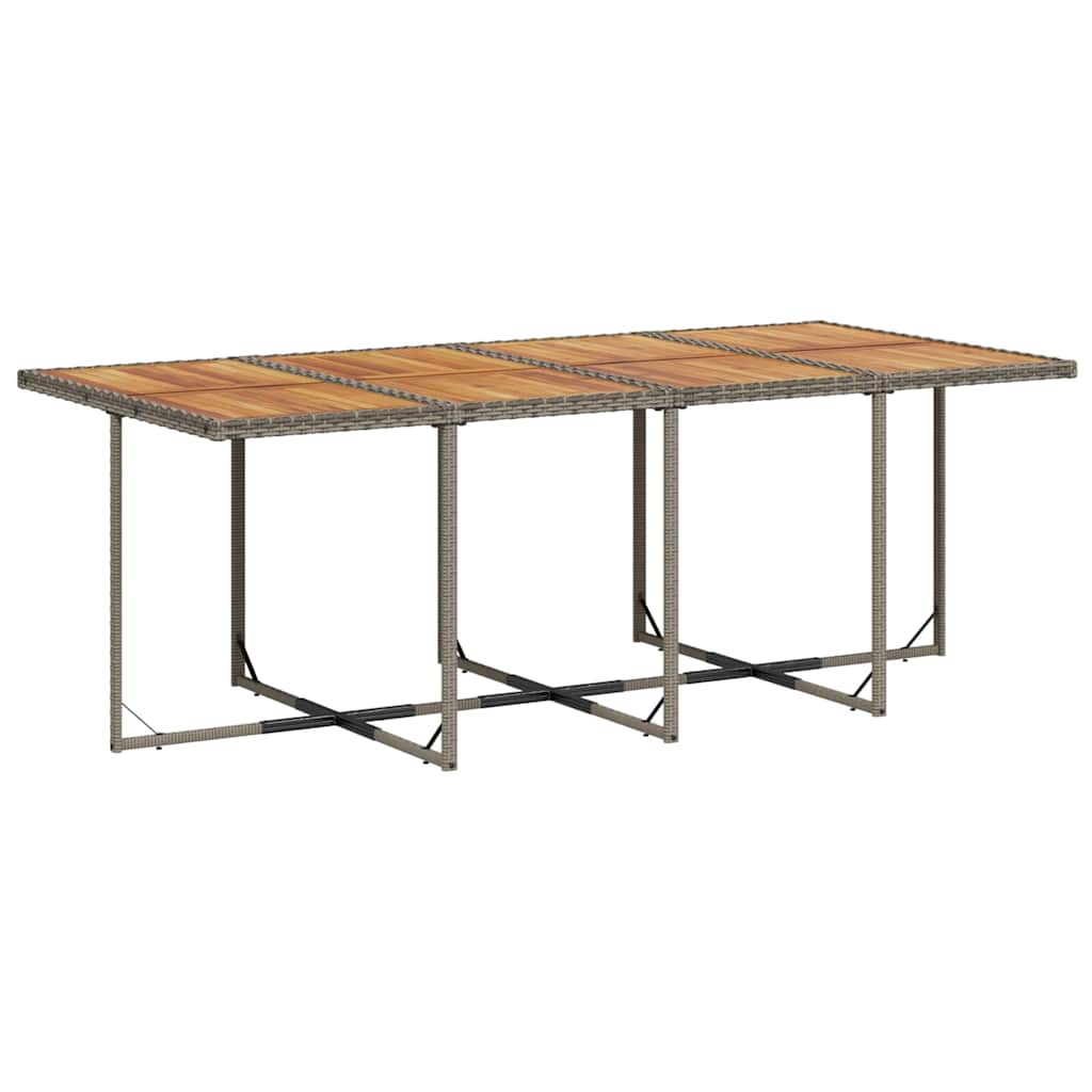 vidaXL Set mobilier grădină cu perne, 9 piese, gri, poliratan