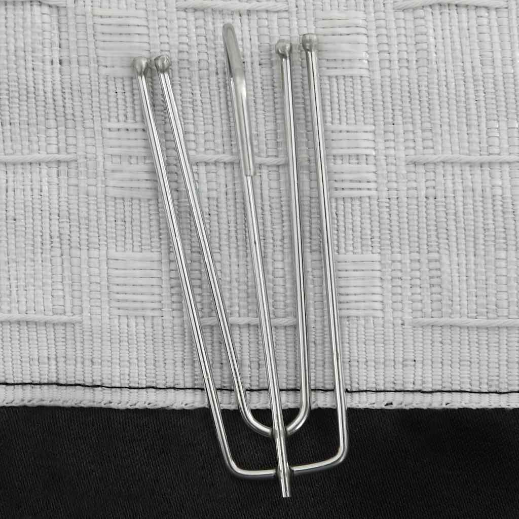 vidaXL Perdele opace aspect pânză, cârlige, 2 buc., negru, 140x245 cm vidaXL Perdele opace aspect pânză, cârlige, 2 buc., negru, 140x245 cm